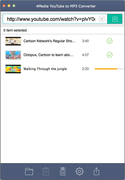 4Media YouTube to MP3 Converter for Mac Screenshot