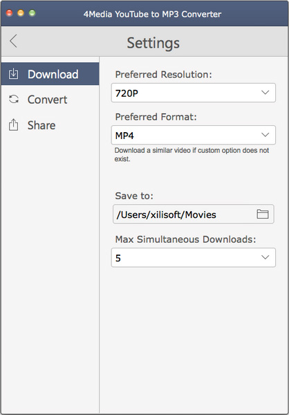 4Media YouTube to MP3 Converter for Mac Screenshot